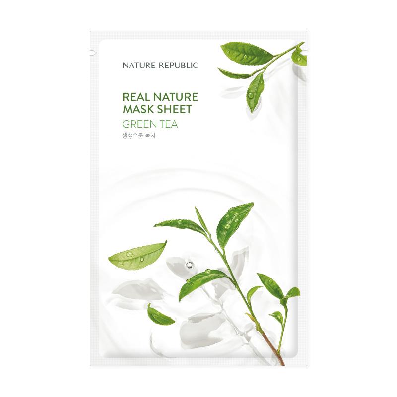 ТКАНЕВАЯ МАСКА / REAL NATURE GREEN TEA MASK SHEET