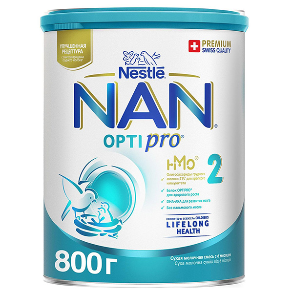 Смесь NAN 2 OPTIPRO 800г с 6+ мес