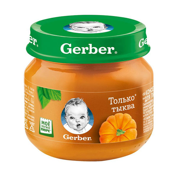 Пюре Gerber тыква 80 гр с 5+ мес