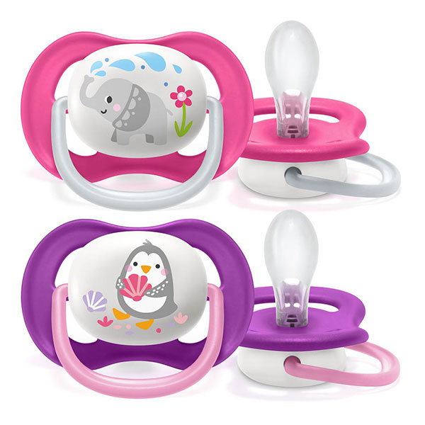 Пустышка Philips Avent Ultra Air Animals Слон 2 шт 6-18 мес SCF080/08