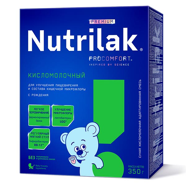 Смесь Nutrilak Premium Кисломолочный 350 г с 0мес