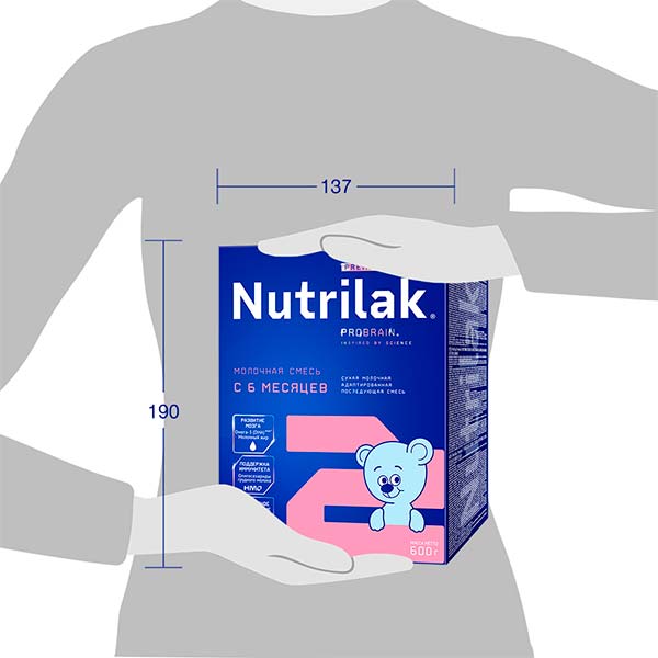 Молочная смесь Nutrilak Premium 2 600г c 6+ месяцев