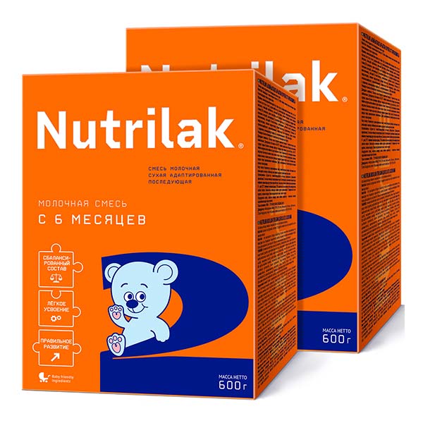 Молочная смесь Nutrilak 2 600 гр  с 6+ мес