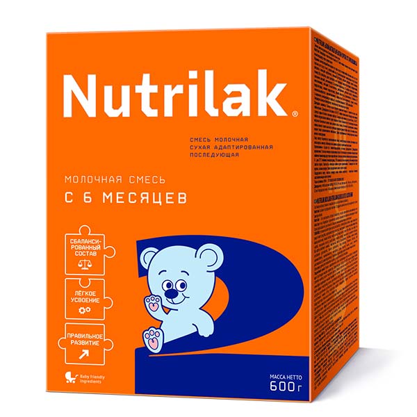 Молочная смесь Nutrilak 2 600 гр  с 6+ мес