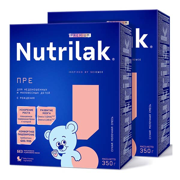 Молочная смесь Nutrilak Premium ПРЕ 350 г с 0мес