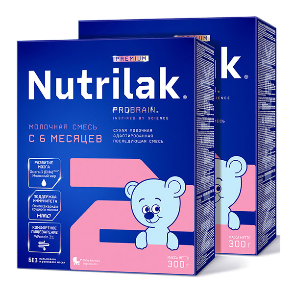 Молочная смесь Nutrilak Premium 2 300г c 6+ месяцев