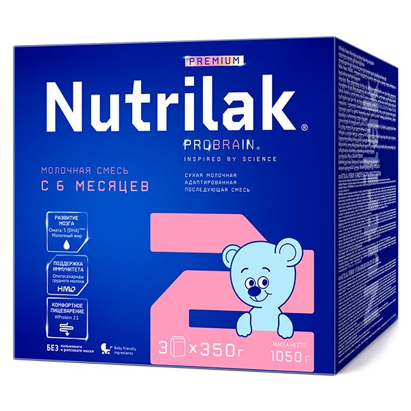 Молочная смесь Nutrilak Premium 2 1050 гр  с 6+ мес