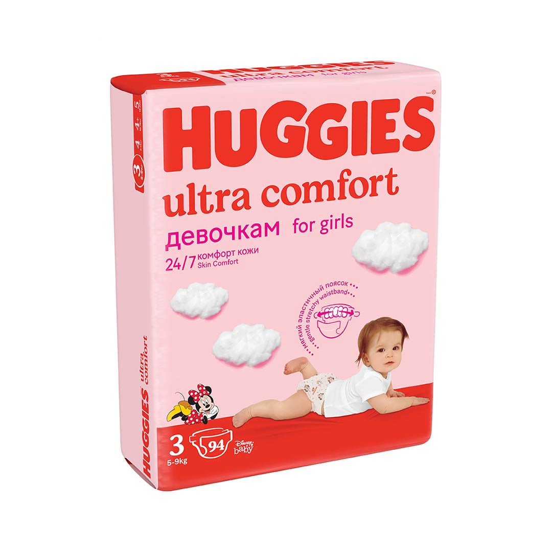 Подгузники Huggies Ultra Comfort 3 (5-9 кг) 94 шт