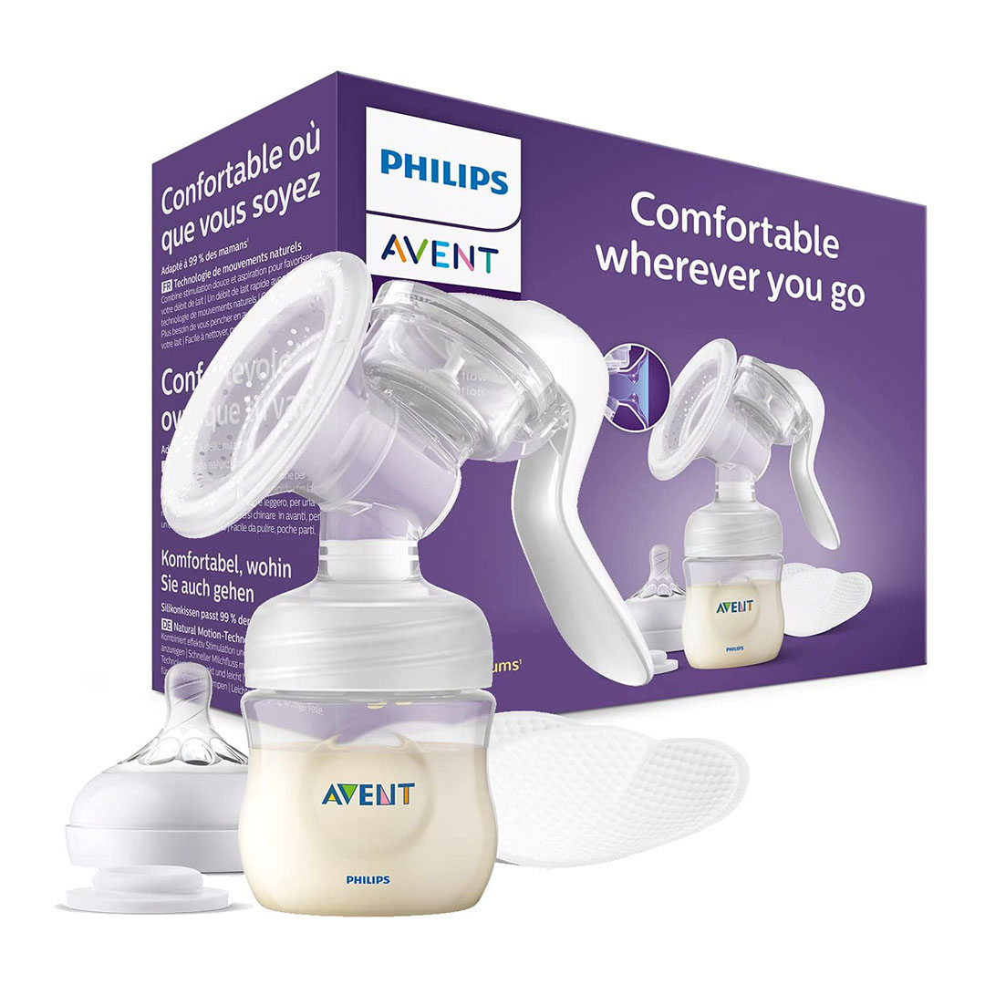 Philips Avent Ручной молокоотсос Natural с бутылочкой SCF430/10