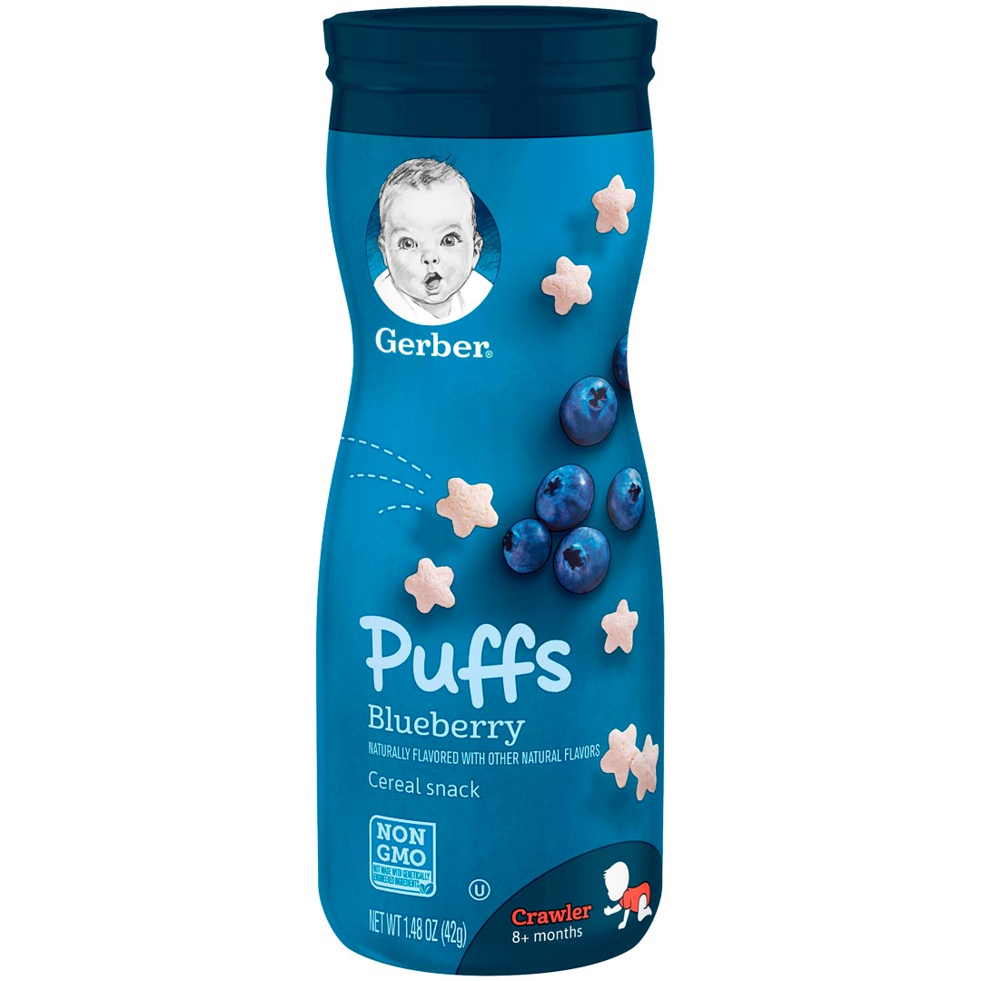 Снеки Gerber Puffs черника 8+ мес 42 гр