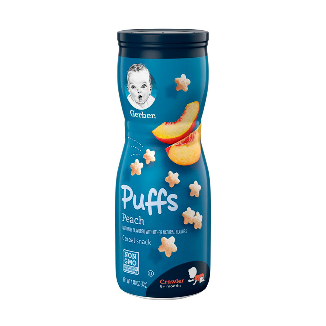 Снеки Gerber Puffs персик 8+ мес 42 гр