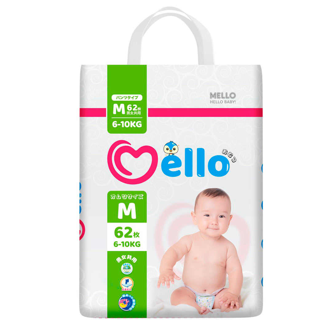 Подгузники Mello M 6-10 кг 62 шт