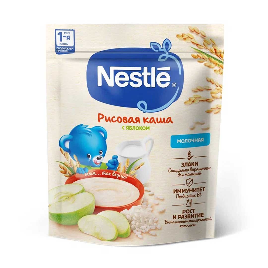 Каша молочная Nestle рисовая с яблоком 200 гр с 4+ мес