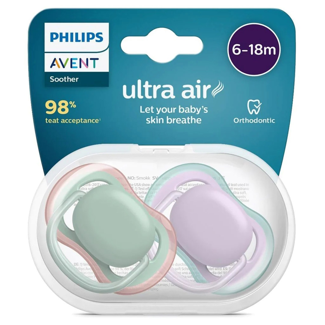 Пустышка Philips Avent Ultra Air 6-18 мес 2 шт