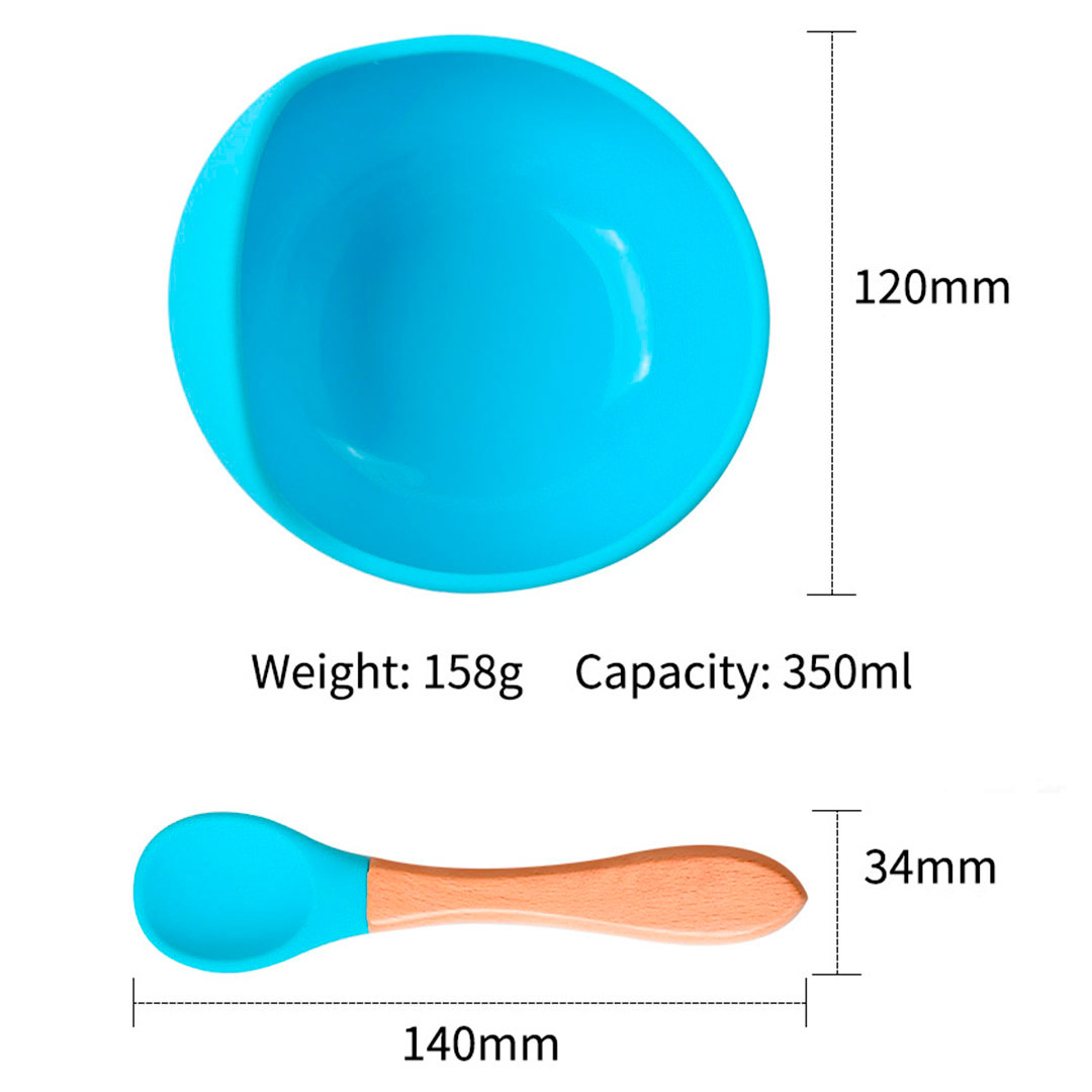 Набор силиконовой посуды: чашка на присоске и ложка