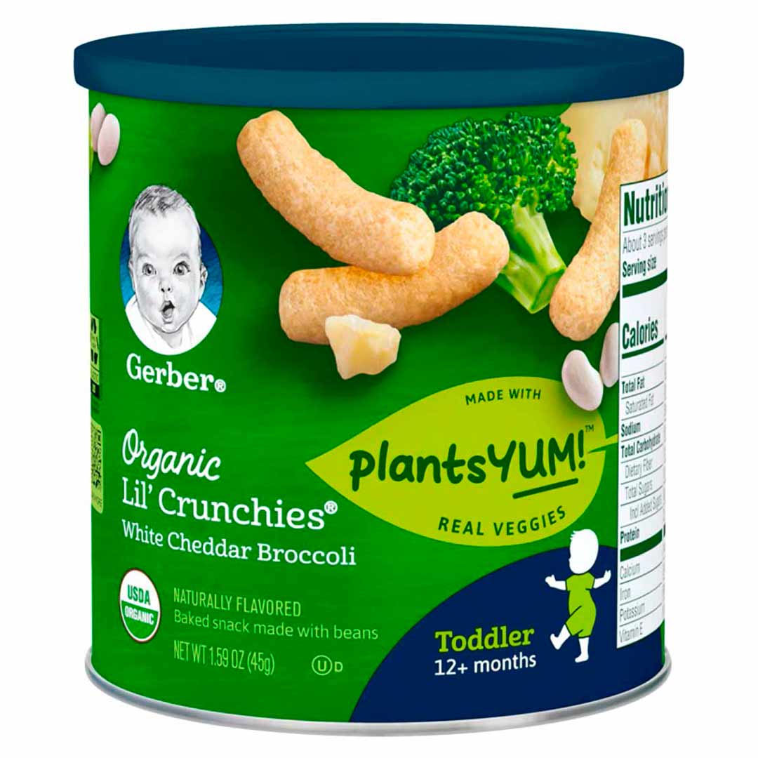 Кукурузки Gerber White Cheddar Broccoli 12+ мес 45 гр