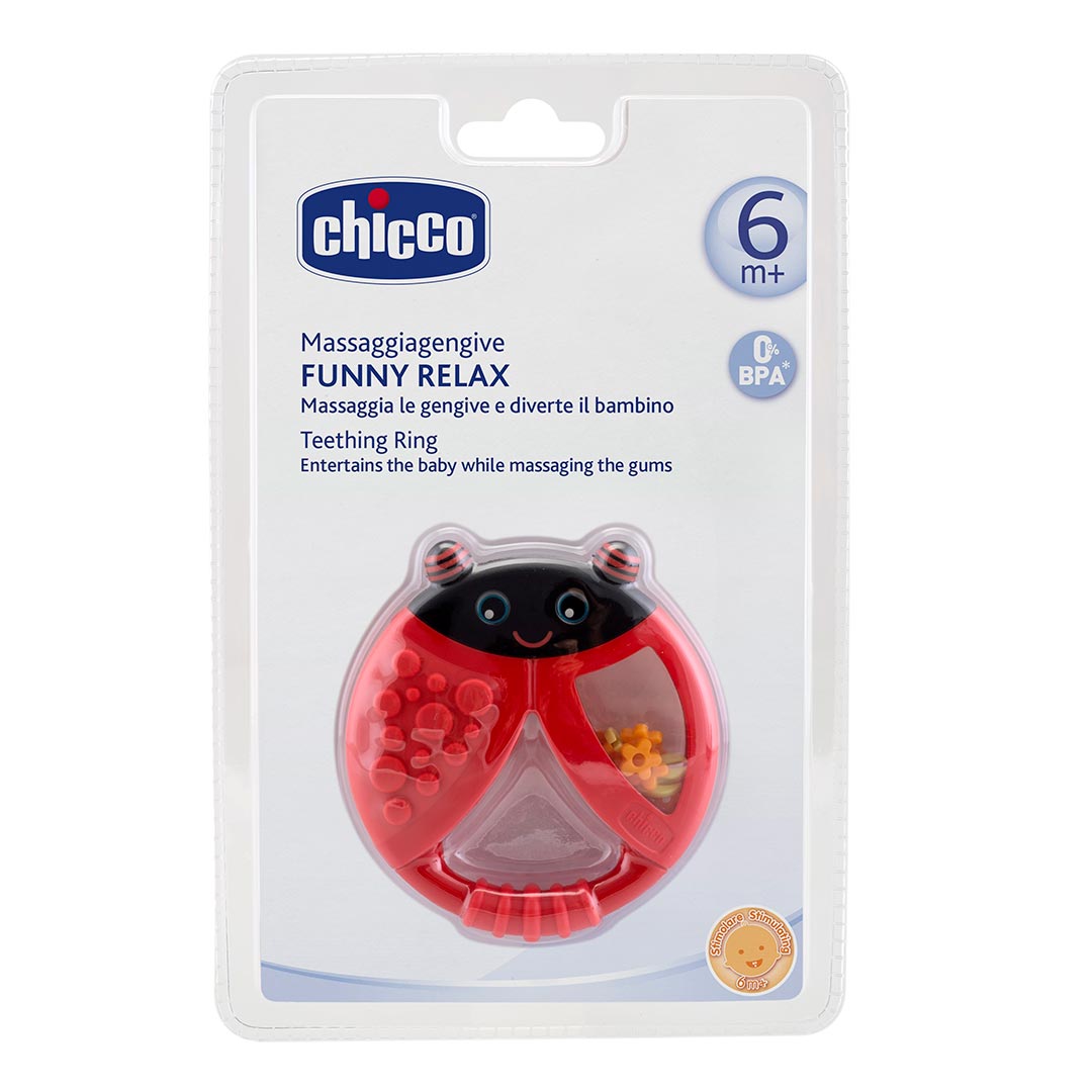 Игрушка-прорезыватель Chicco Funny Relax божья коровка 6+ мес