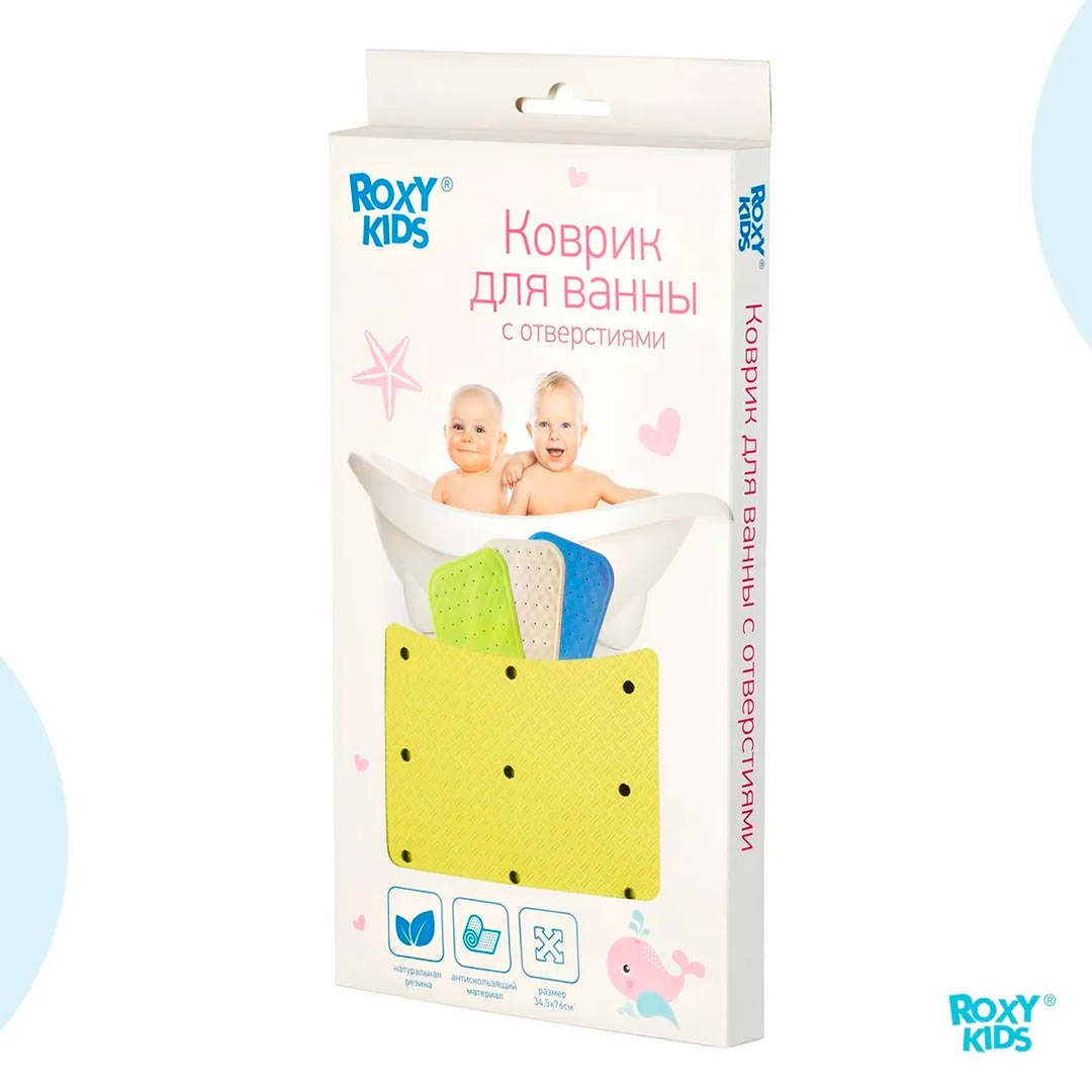 Коврик для ванны с отверстиями ROXY-KIDS 34,5*76 см