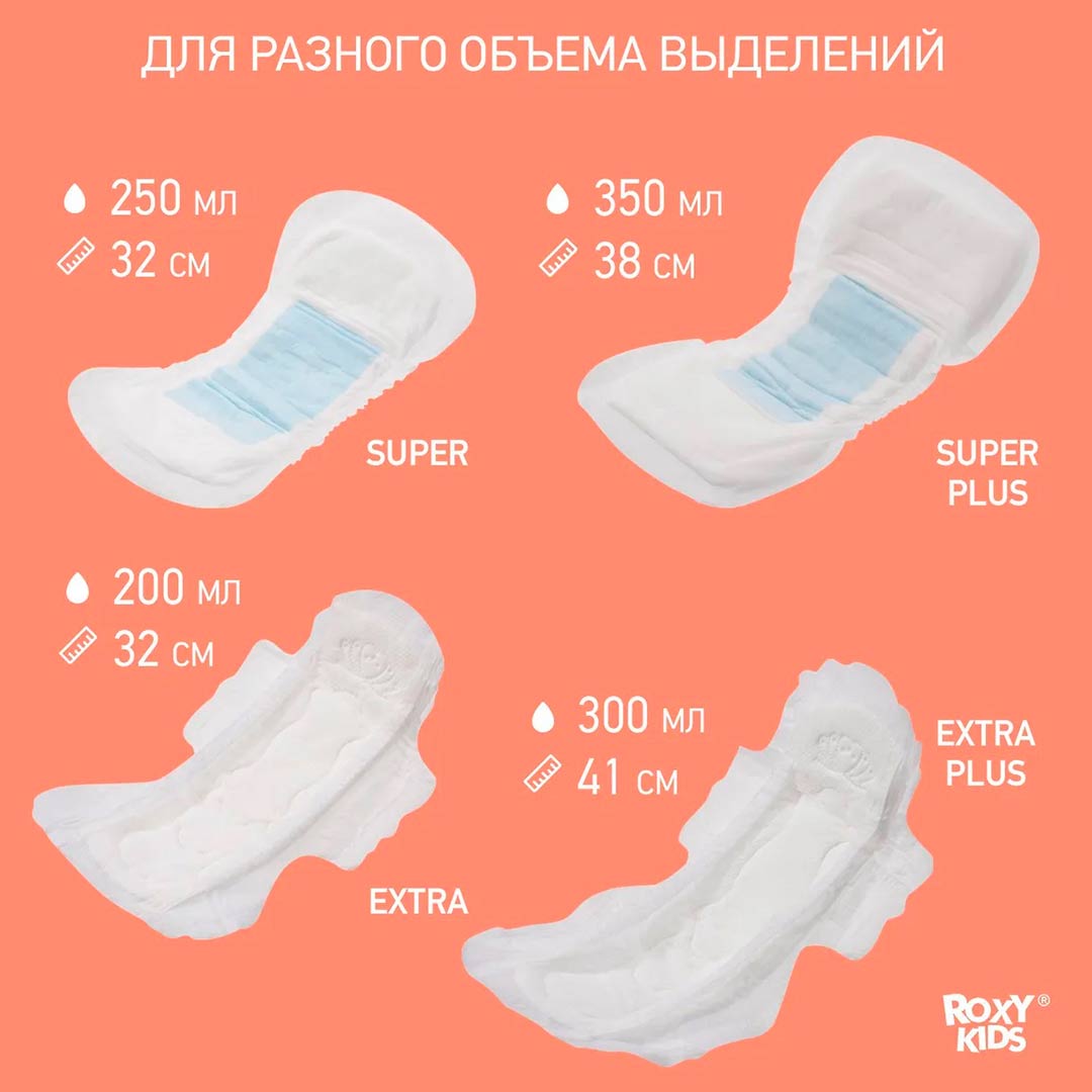 Прокладки впитывающие для послеродового периода ROXY-KIDS EXTRA PLUS L-41 6 кап 10 шт