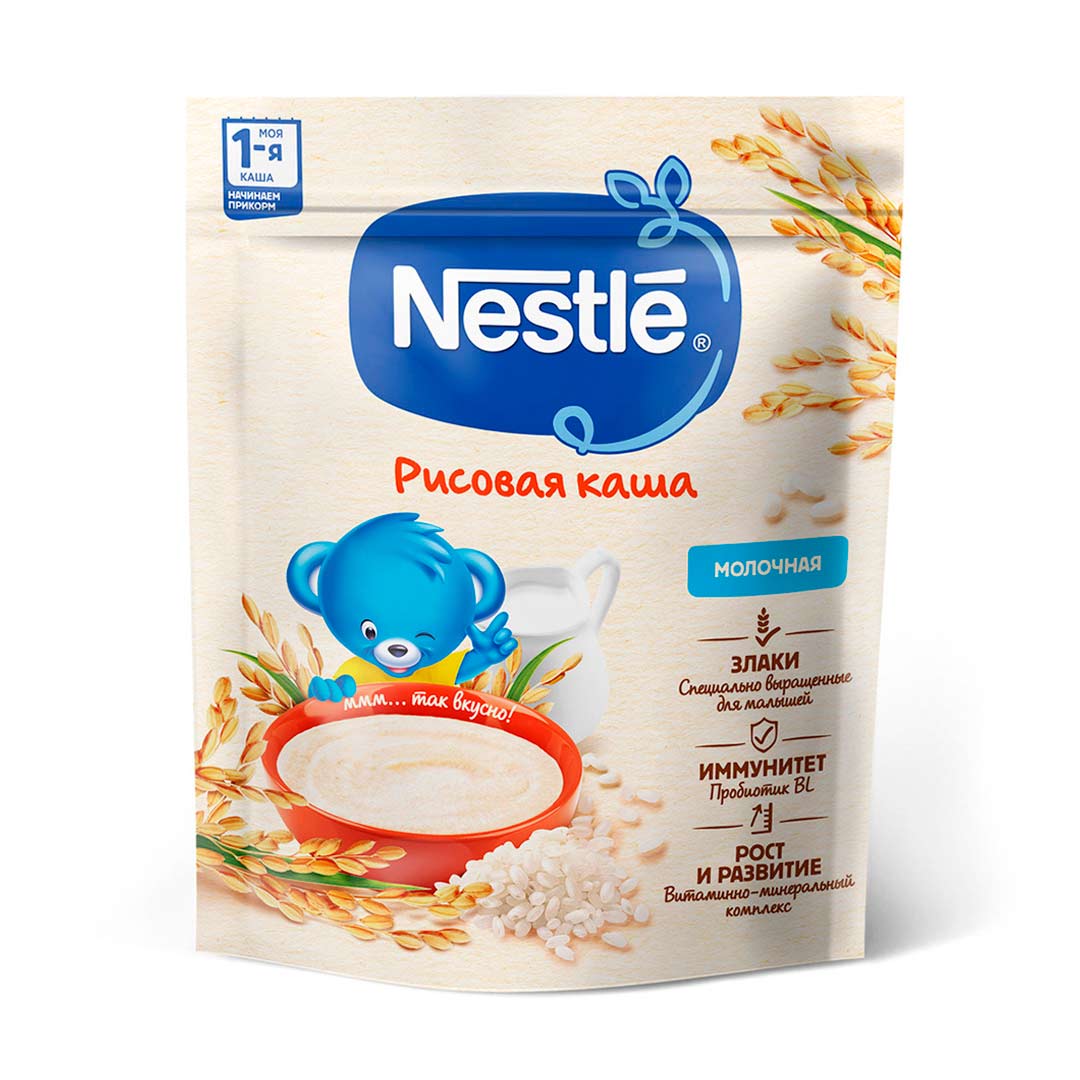 Каша Nestle молочная рисовая 200 гр 4+ мес