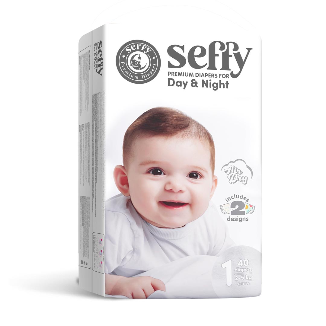 Подгузники Seffy 1 2-5 кг 40 шт