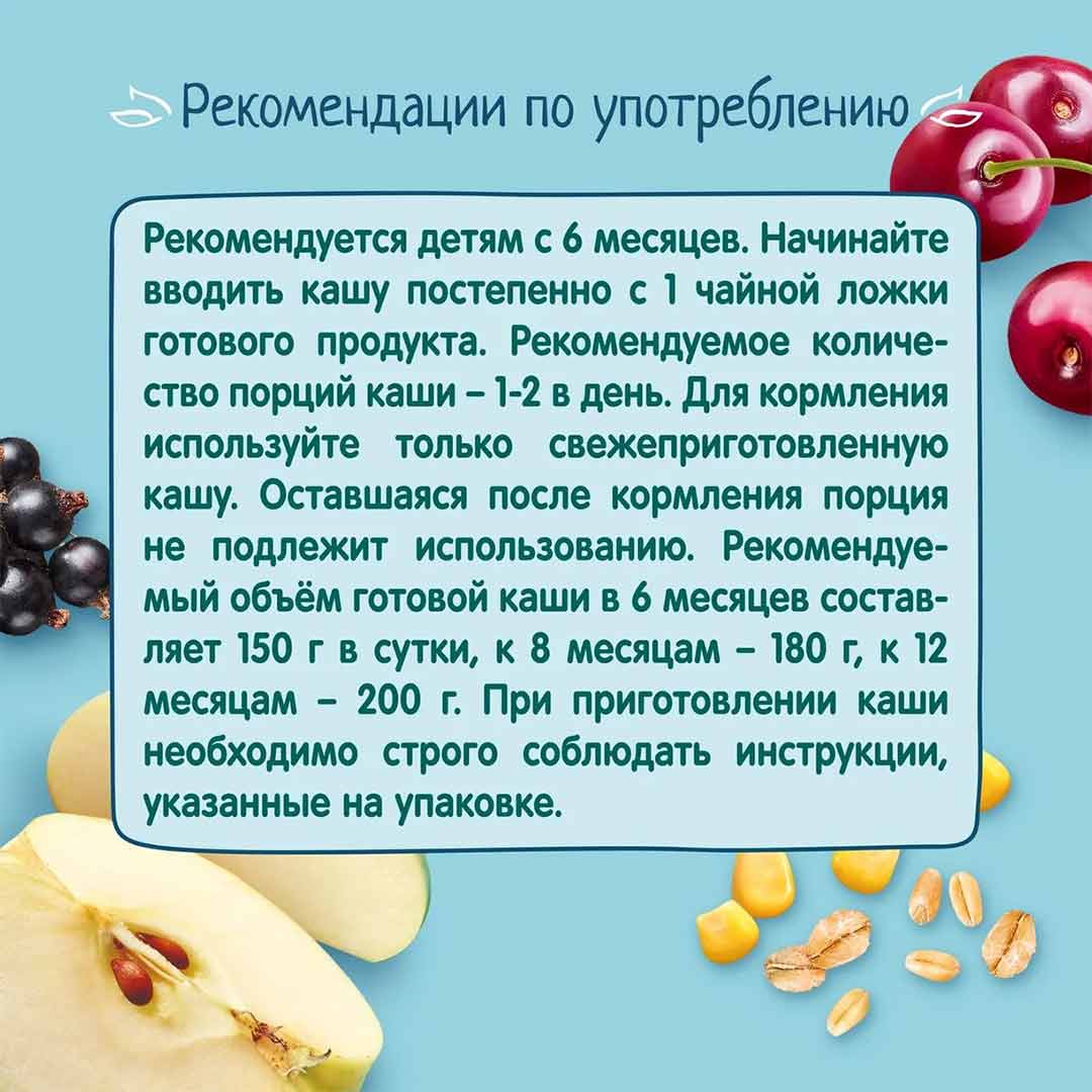 Каша мультизлаковая ФрутоНяня молочная с яблоком и черной смородиной 200 гр с 6+ мес