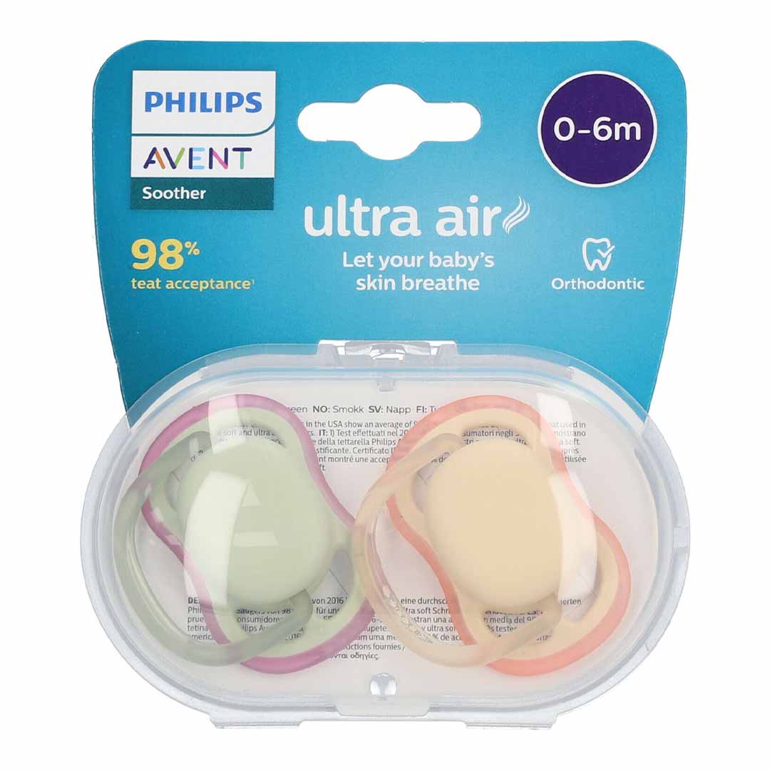 Пустышка Philips Avent Ultra Air 0-6 мес 2 шт