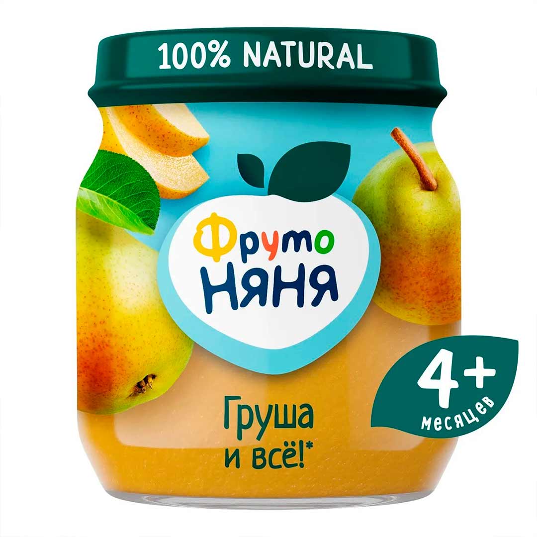 Пюре ФрутоНяня груша 100 гр с 4+ мес