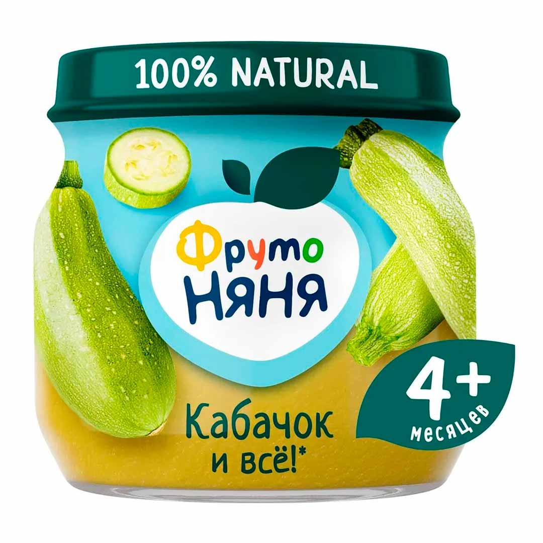 Пюре ФрутоНяня кабачок  80г 4+ мес