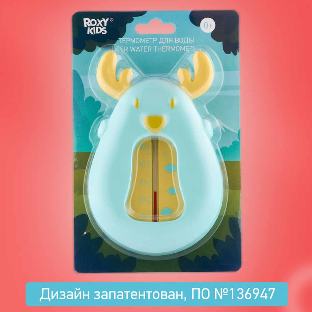 Термометр для воды ROXY-KIDS олень Ментоловый 0+ мес