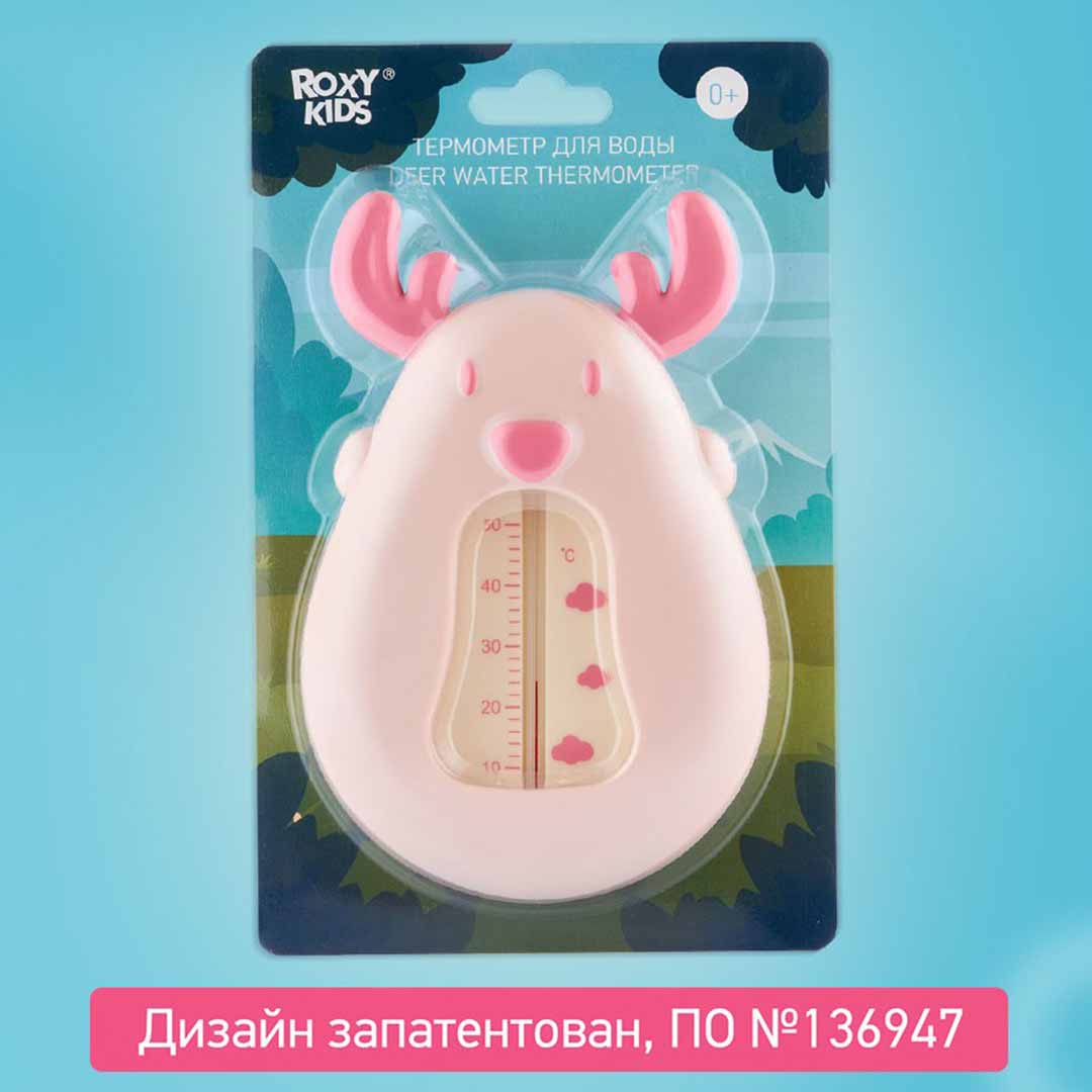 Термометр для воды ROXY-KIDS олень Розовый 0+ мес