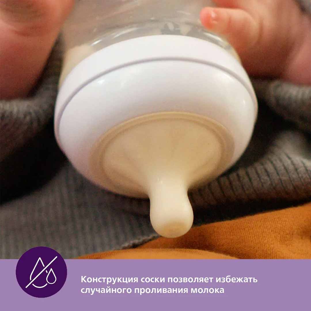 Соска Philips Avent Natural Response 2шт. 0 мес. SCY961/02 медленный поток