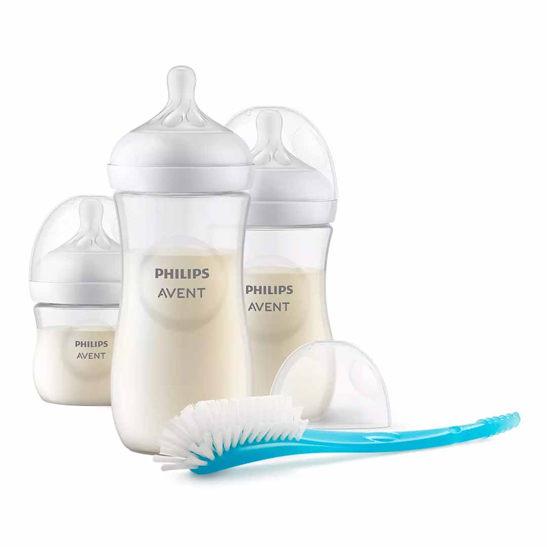 Набор пластиковых бутылочек Philips Avent Natural Response 0+ мес. (+щётка и пустышка) SCD838/11