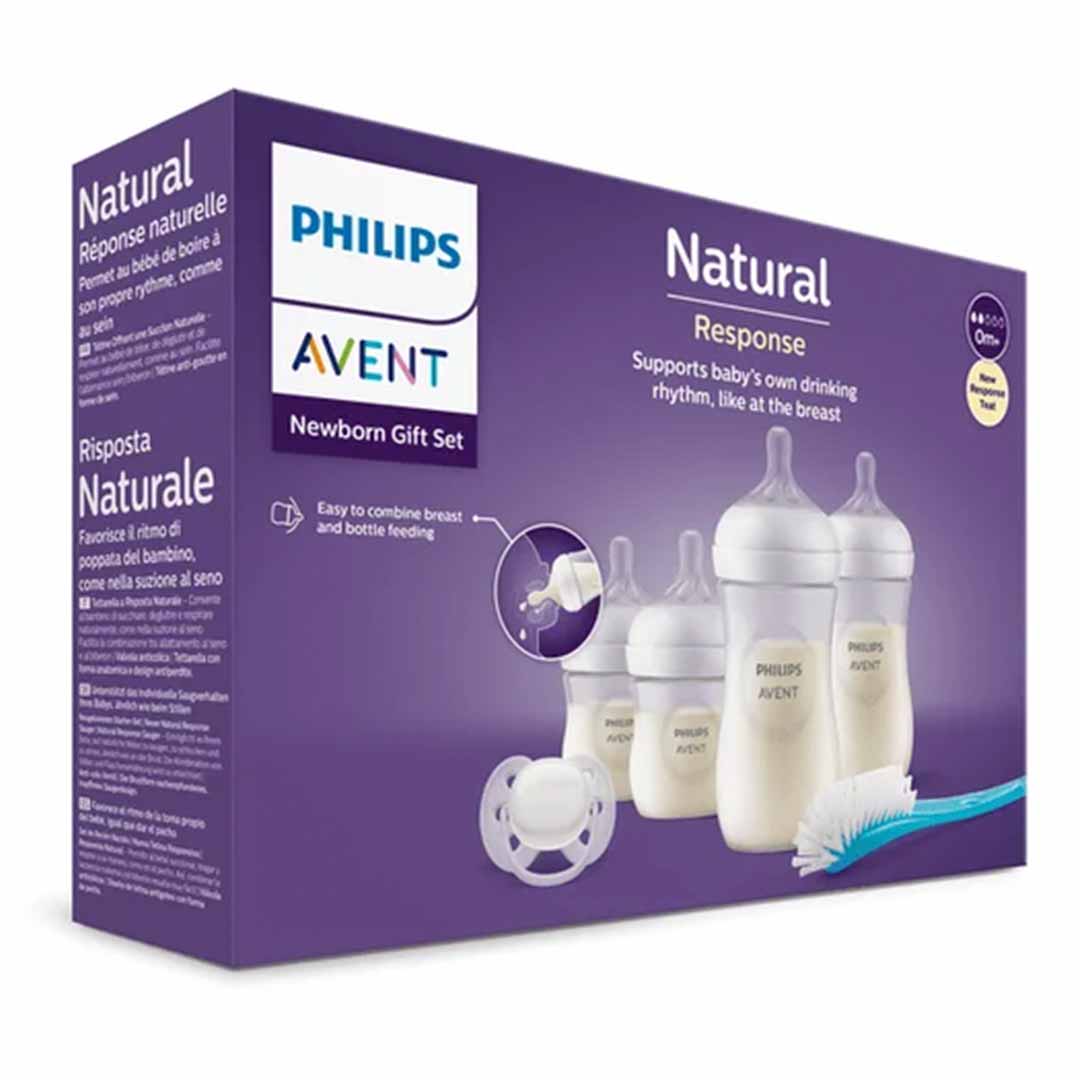 Набор пластиковых бутылочек Philips Avent Natural Response 0+ мес. (+щётка и пустышка) SCD838/11