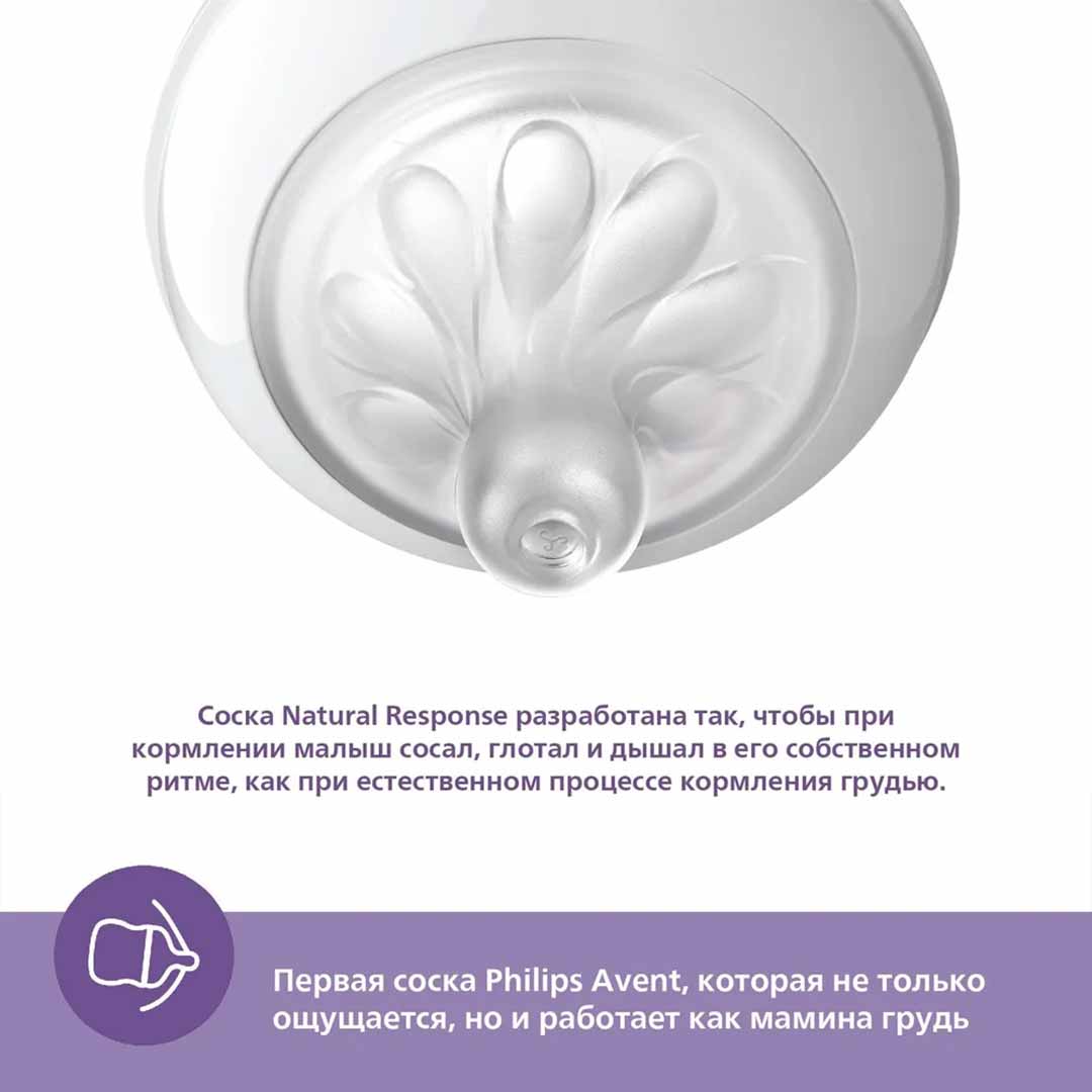 Пластиковая бутылочка Philips Avent Natural Response Жираф 260мл. 1+мес. SCY903/66