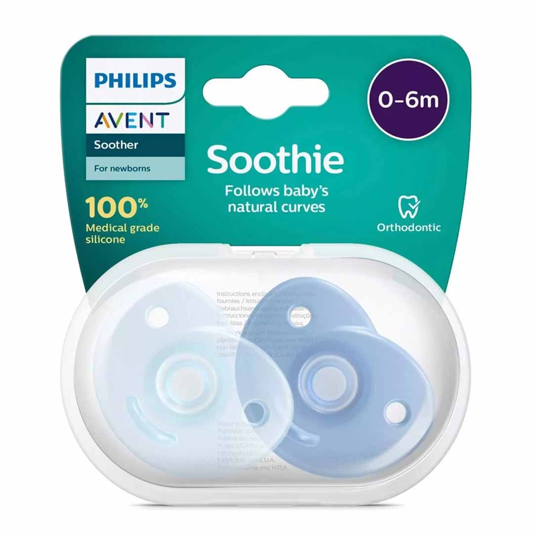 Цельносиликоновая пустышка Philips Avent Soothie 0-6 мес 2 шт