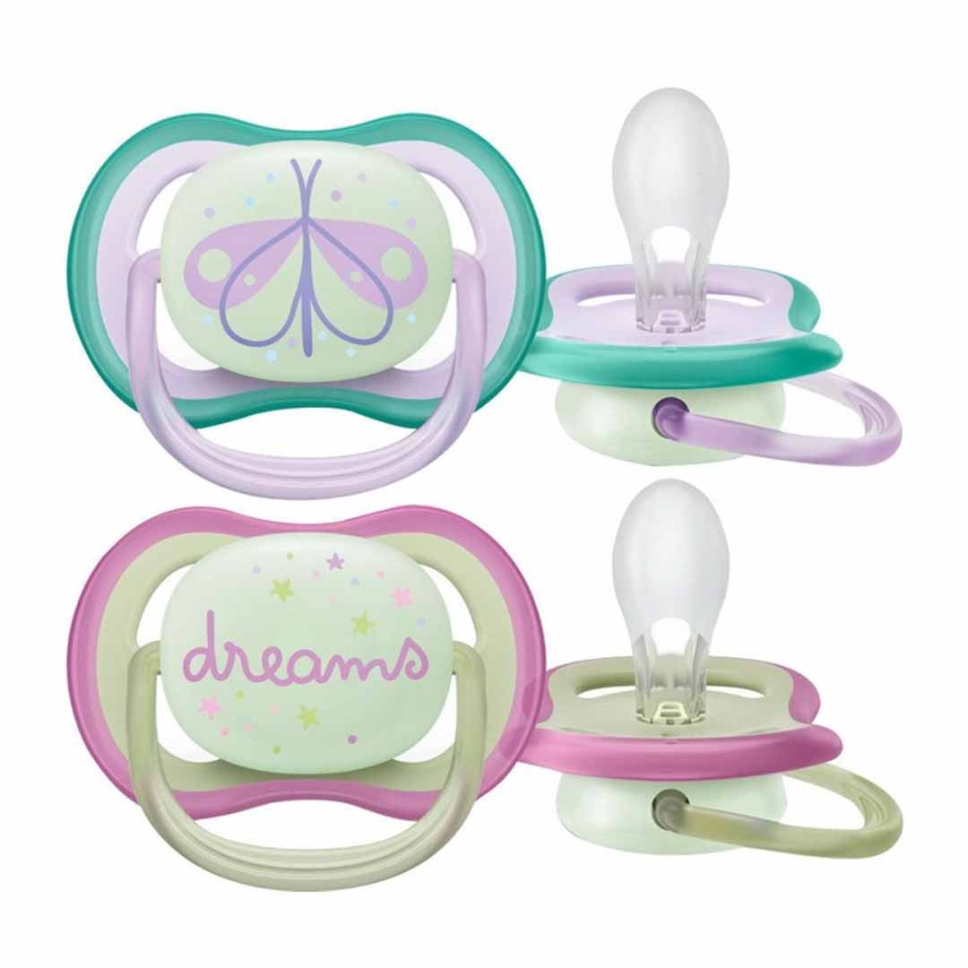 Пустышка Philips Avent Ultra air nighttime бабочка dreams 0-6 мес 2 шт