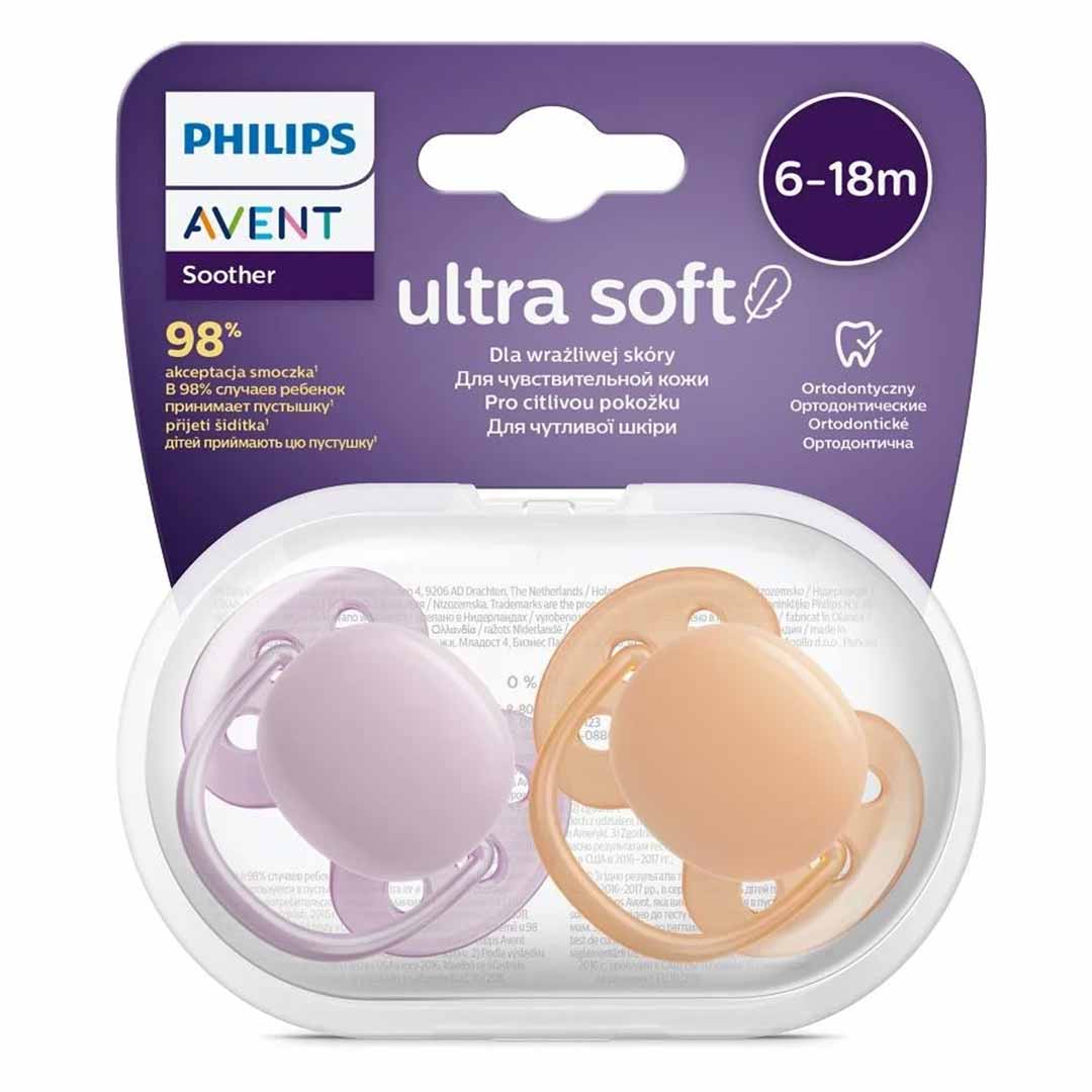 Пустышка Philips Avent Ultra soft 6-18 мес 2 шт