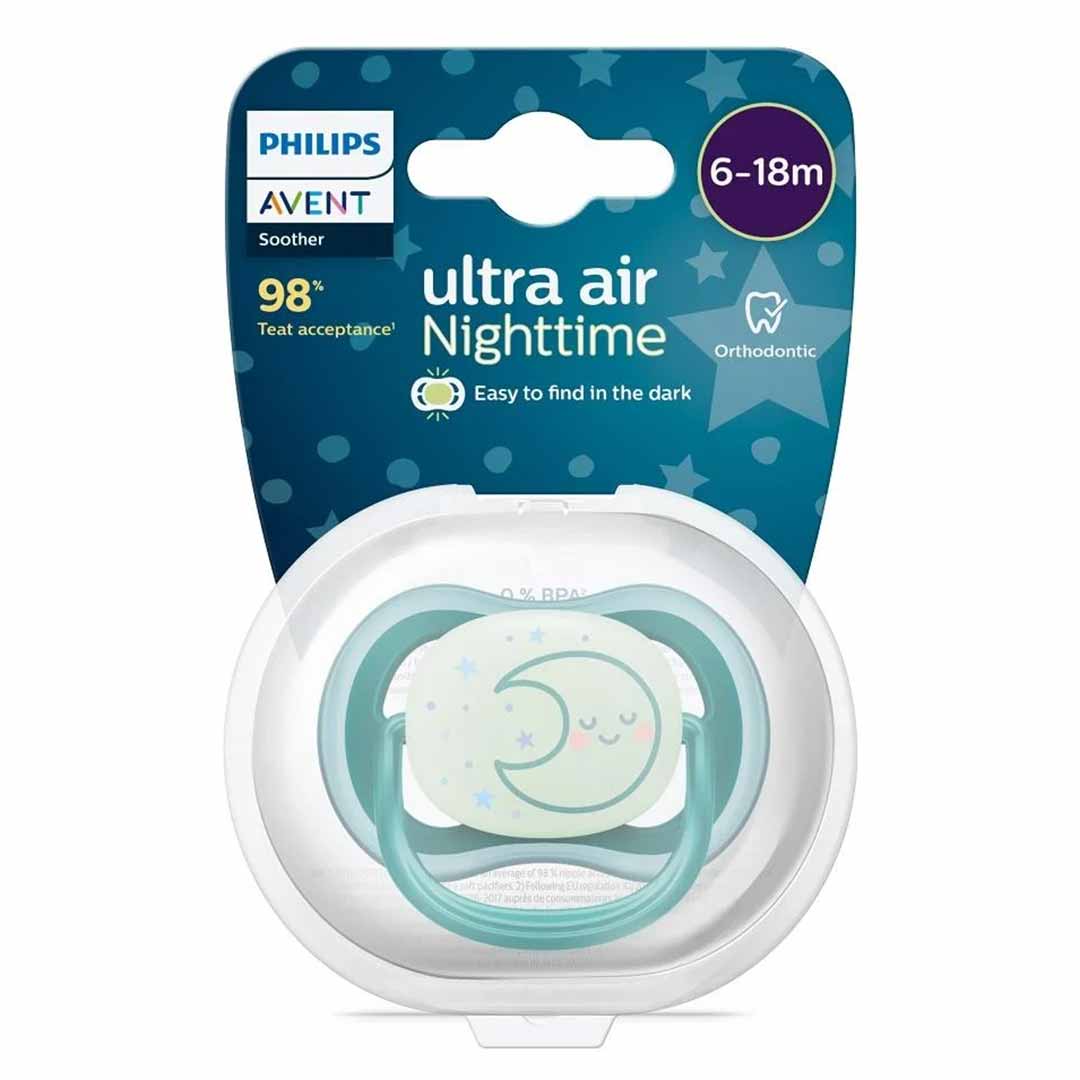 Пустышка Philips Avent Ultra air nighttime луна 6-18 мес