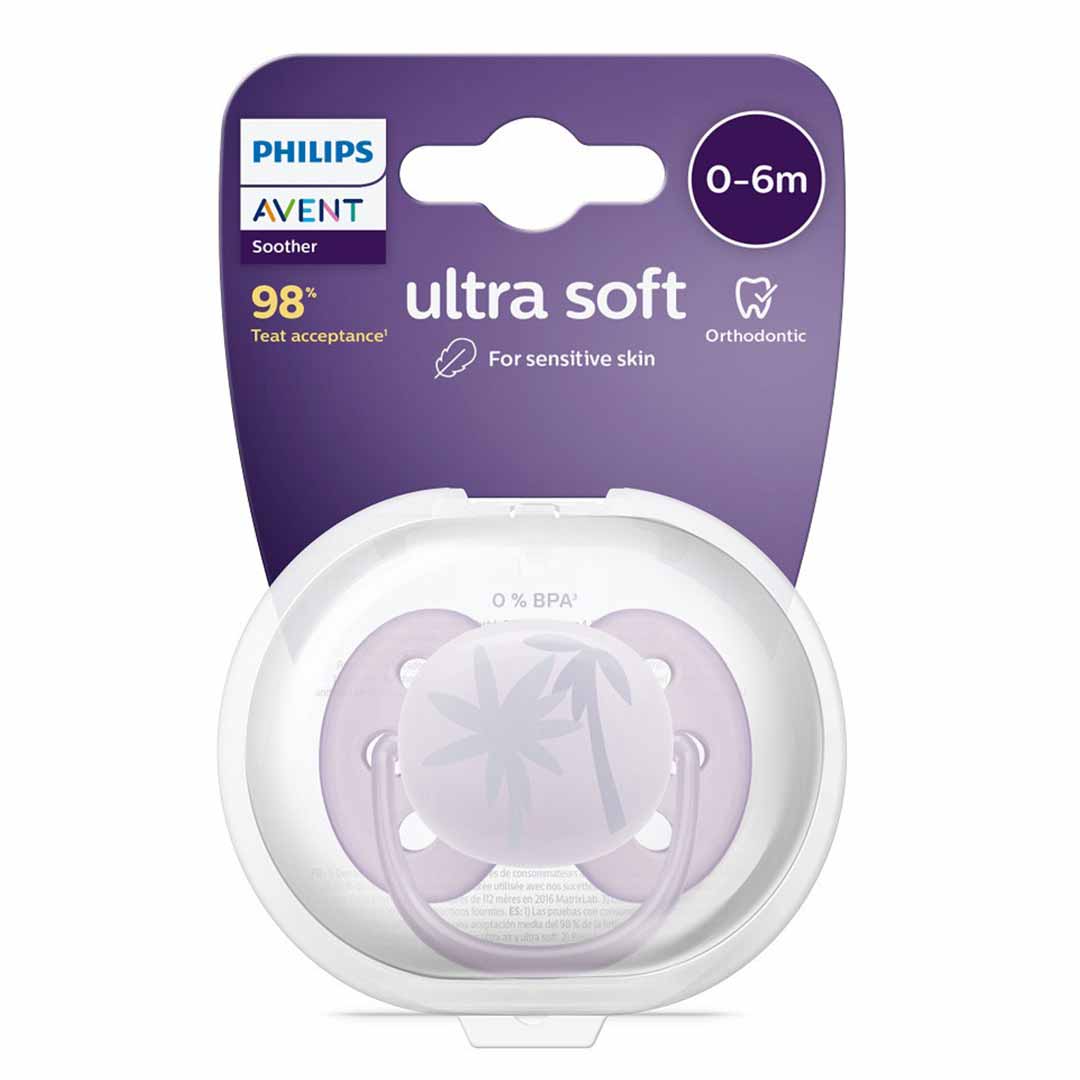 Пустышка Philips Avent Ultra soft пальмы 0-6 мес