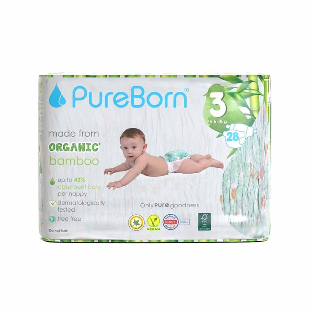 Подгузники PUREBORN 3 5,5-8 кг 28 шт