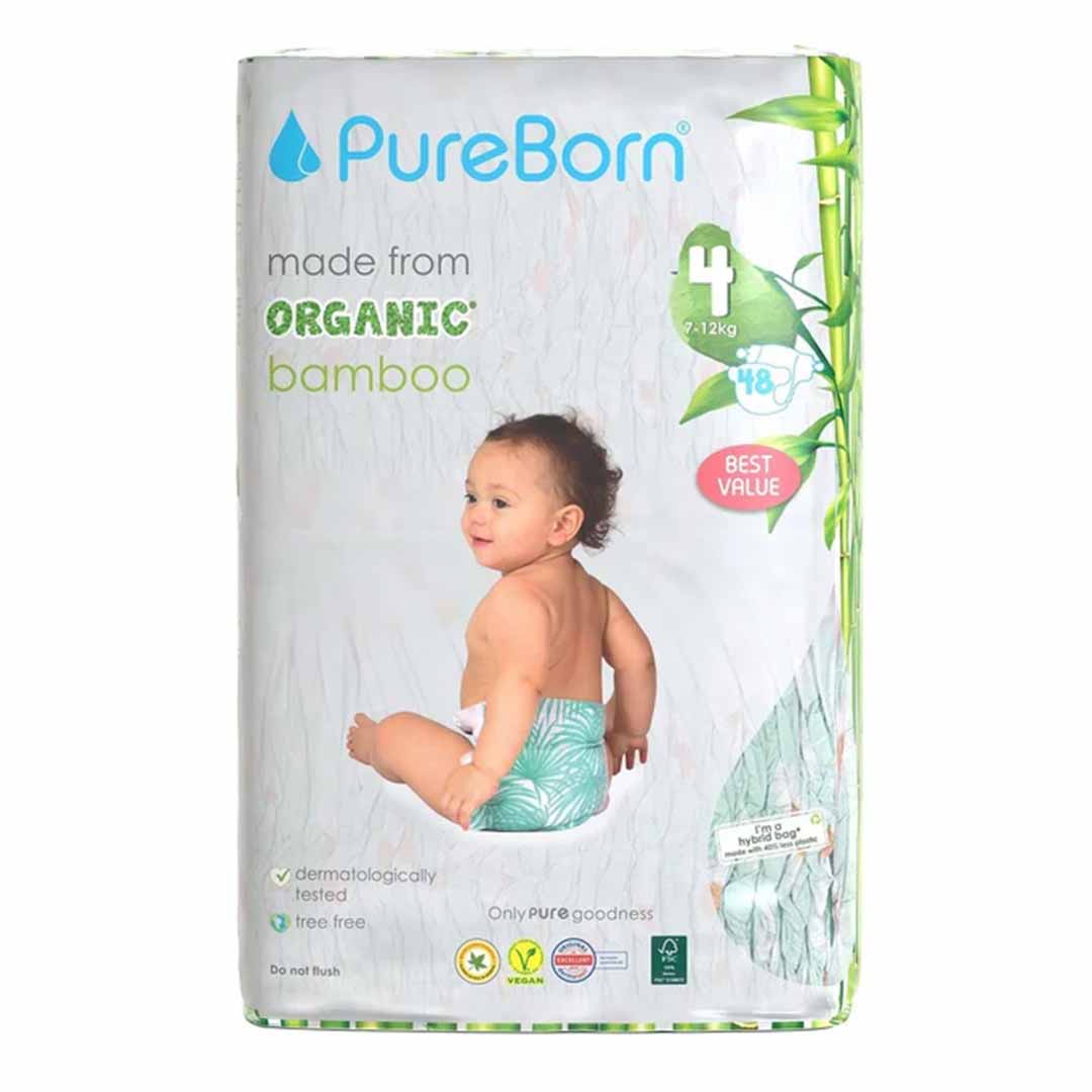 Подгузники PUREBORN 4 7-12  кг 48 шт