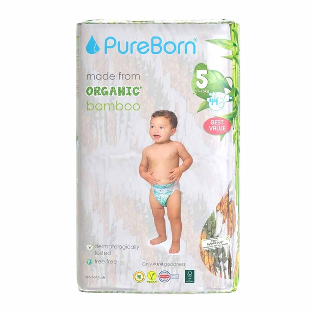 Подгузники PUREBORN 5 11-18 кг 44 шт