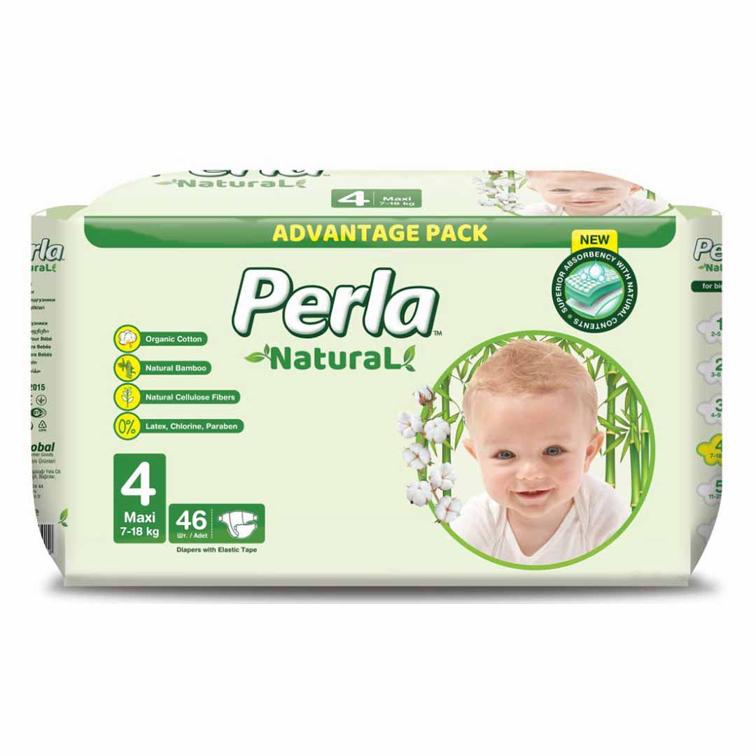 Подгузники PERLA NATURAL 4 MAXI 7-18 кг 46 шт