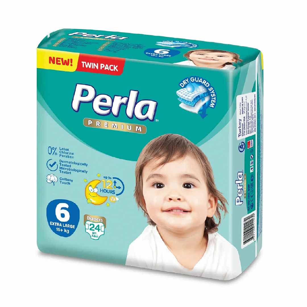 Подгузники PERLA PREMIUM TWIN PACK 6 EXTRA LARGE 15+ кг 24 шт