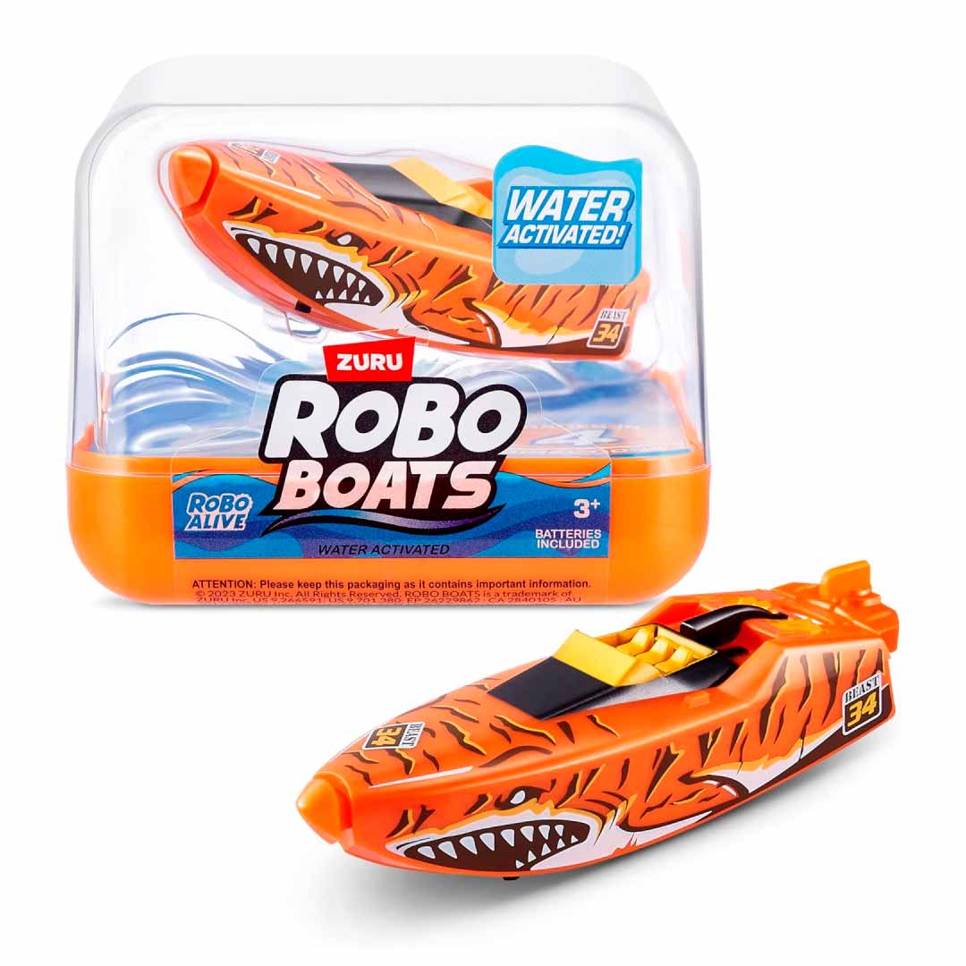 Интерактивная игрушка ZURU Robo Alive Robotic Boat Оранжевый