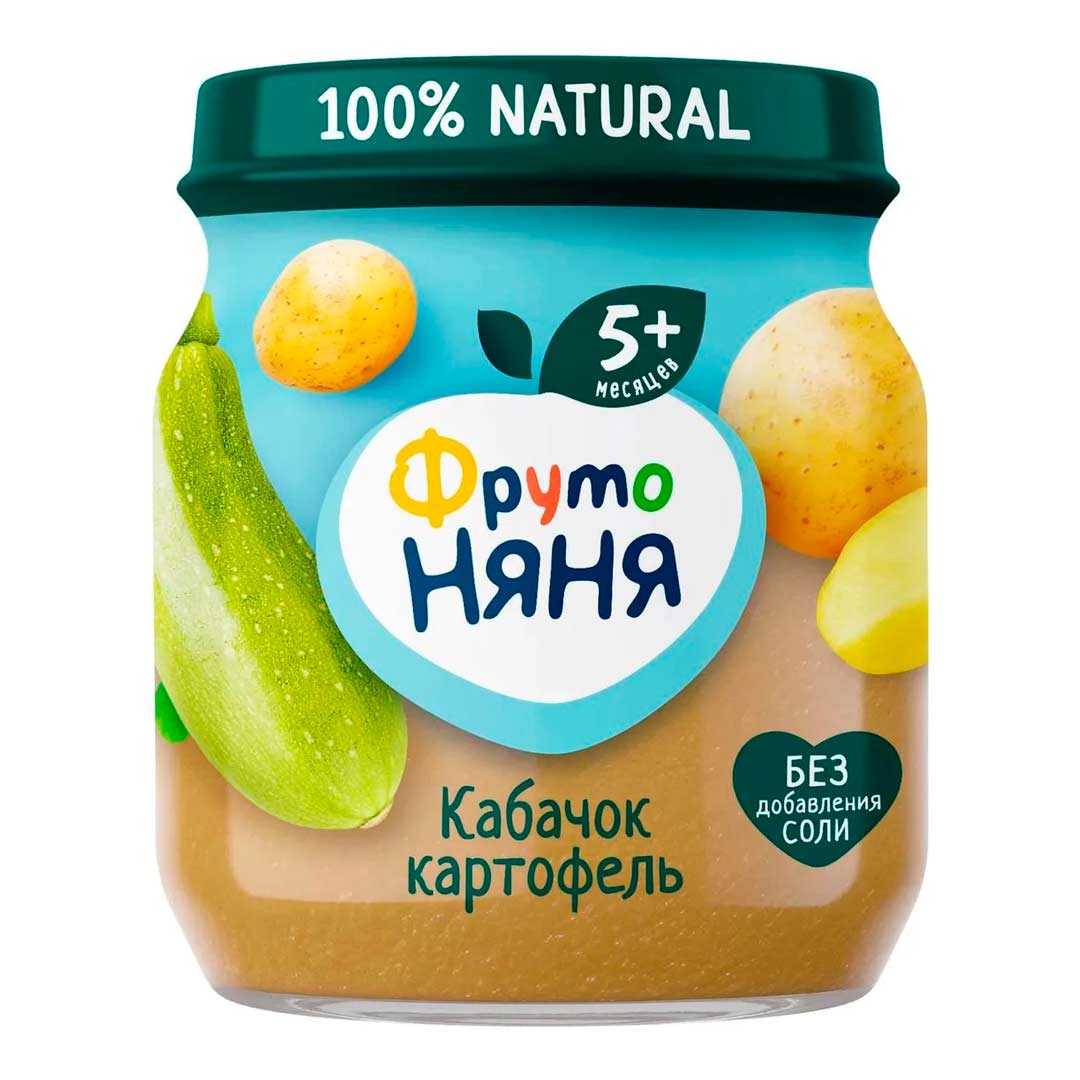 Пюре ФрутоНяня кабачок и картофель 110 гр с 5+ мес