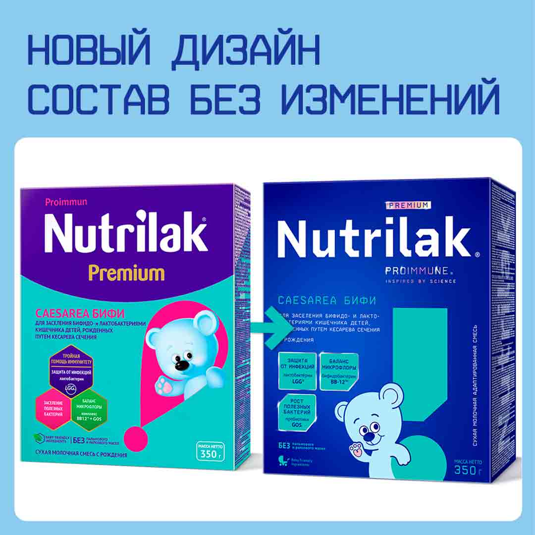 Молочная смесь Nutrilak Premium Caesarea Бифи 350 г с 0мес