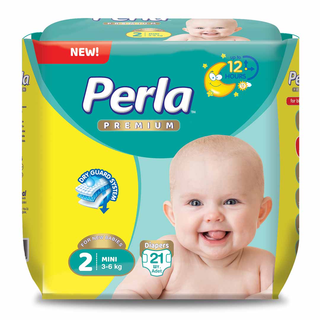 Подгузники PERLA PREMIUM ECO 2 MINI 3-6 кг 21 шт