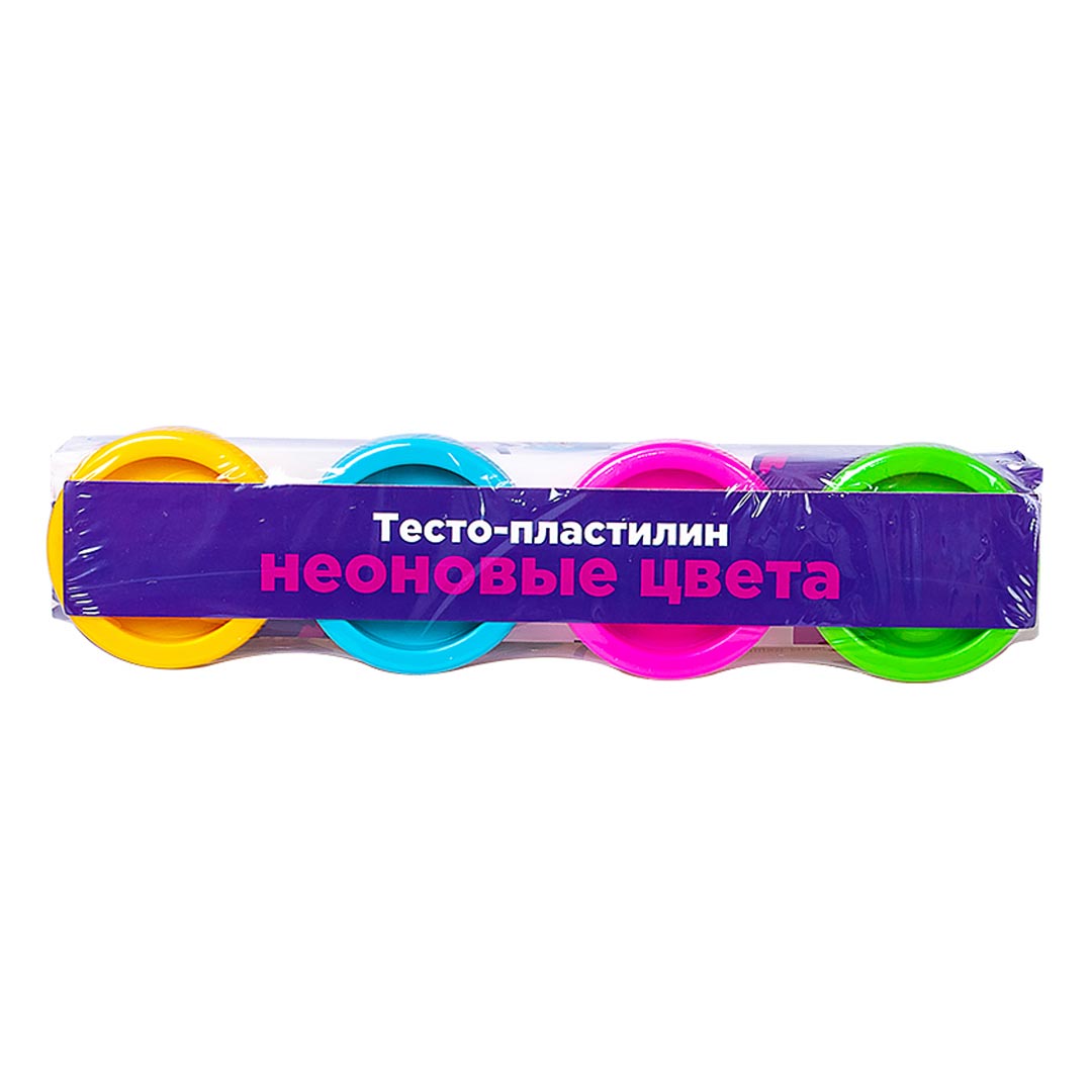 Набор для лепки Genio kids Тесто-пластилин Неоновые цвета